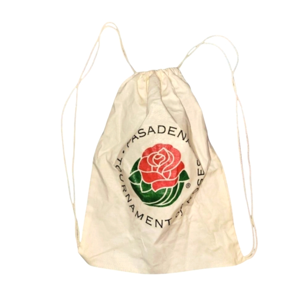 Official PasadenaTournament Of Roses Canvas Drawstring Backpack NWOT - Picture 5 of 5
